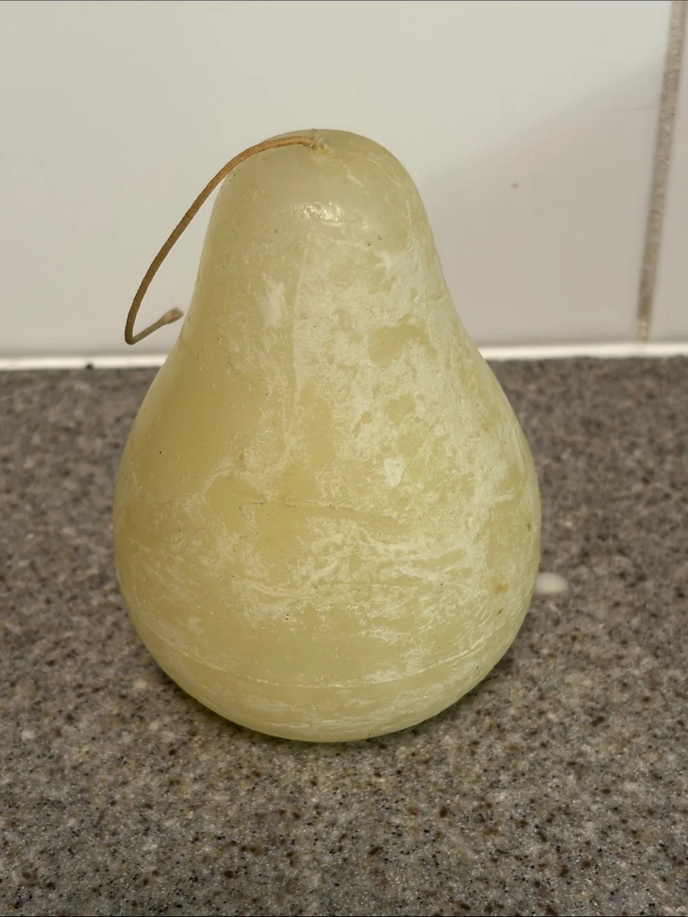 Pear-Shaped Cream Decorative Candle